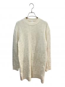 HERMES（エルメス）の古着「Hモチーフ ニットワンピース」｜ホワイト