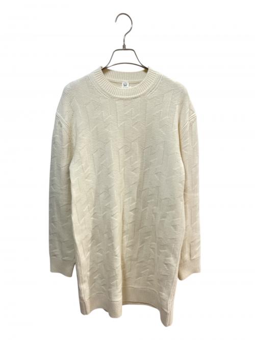 HERMES（エルメス）HERMES (エルメス) Hモチーフ ニットワンピース ホワイト サイズ:38の古着・服飾アイテム