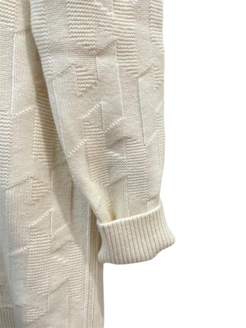 HERMES（エルメス）HERMES (エルメス) Hモチーフ ニットワンピース ホワイト サイズ:38の古着・服飾アイテム