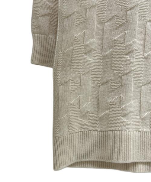 HERMES（エルメス）HERMES (エルメス) Hモチーフ ニットワンピース ホワイト サイズ:38の古着・服飾アイテム