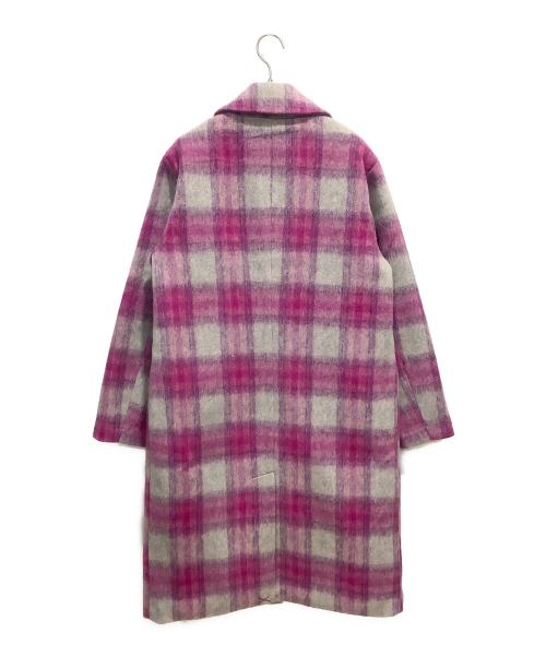 Desigual（デシグアル）Desigual (デシグアル) Pink tartan coat パープル サイズ:Mの古着・服飾アイテム