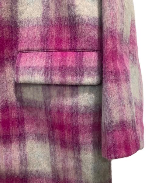 Desigual（デシグアル）Desigual (デシグアル) Pink tartan coat パープル サイズ:Mの古着・服飾アイテム