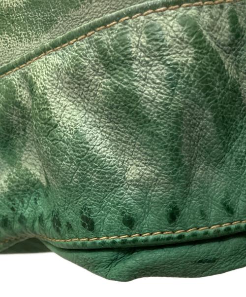 WLG by GIORGIO BRATO（ダブルエルジー バイ ジョルジオブラット）WLG by GIORGIO BRATO (ダブルエルジー バイ ジョルジオブラット) レザージャケット グリーン サイズ:SIZE 48の古着・服飾アイテム