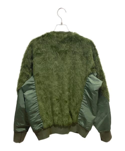 TOGA VIRILIS（トーガ ビリリース）TOGA VIRILIS (トーガ ビリリース) フェイクボアジャージーブルゾン オリーブ サイズ:44の古着・服飾アイテム