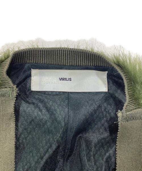TOGA VIRILIS（トーガ ビリリース）TOGA VIRILIS (トーガ ビリリース) フェイクボアジャージーブルゾン オリーブ サイズ:44の古着・服飾アイテム