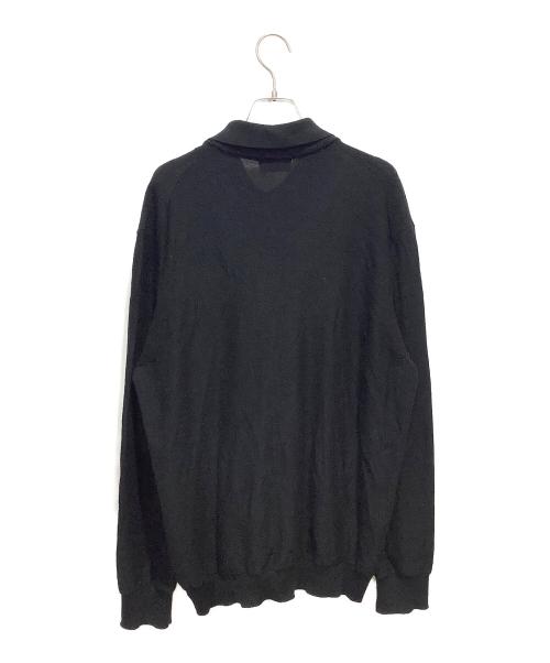 LEMAIRE（ルメール）LEMAIRE (ルメール) TROMPE L'OEIL POLO SHIRT MERINO BLEND ブラック サイズ:Sの古着・服飾アイテム