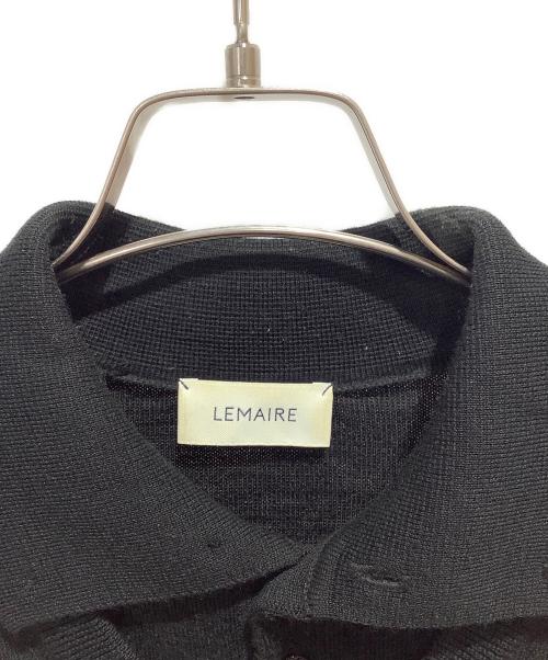 LEMAIRE（ルメール）LEMAIRE (ルメール) TROMPE L'OEIL POLO SHIRT MERINO BLEND ブラック サイズ:Sの古着・服飾アイテム