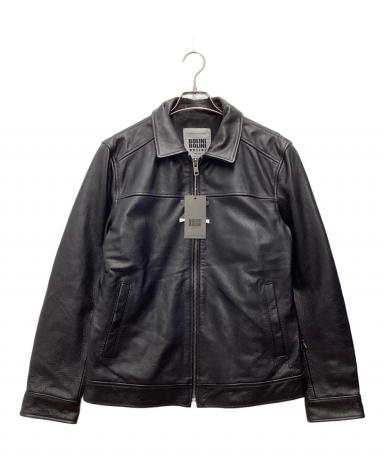 美品 BOLINI ボリーニ カウレザー ジャケット ブルゾン 牛革 48 中古・古着通販】BOLINI (ボリーニ) レザージャケット ブラック サイズ