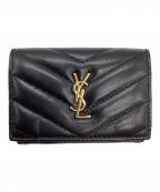 Saint Laurent Parisサンローランパリ）の古着「3つ折り財布」｜ブラック