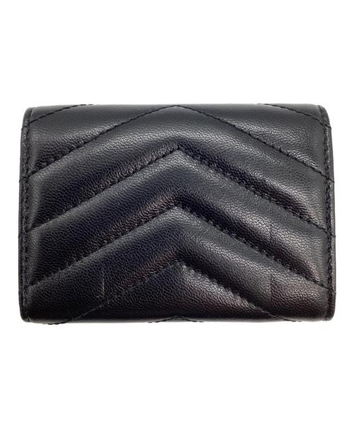 Saint Laurent Paris（サンローランパリ）Saint Laurent Paris (サンローランパリ) 3つ折り財布 ブラックの古着・服飾アイテム