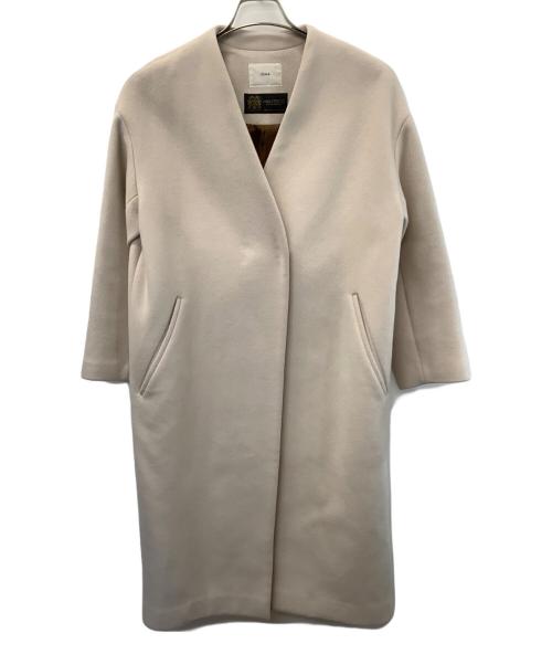 IENA（イエナ）IENA (イエナ) MANTECOノーカラーコート ベージュ サイズ:34の古着・服飾アイテム