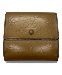 LOUIS VUITTON（ルイ ヴィトン）の古着「ポルト モネ・ビエ カルト クレディ 3つ折り財布　ヴェルニ」｜ブロンズ