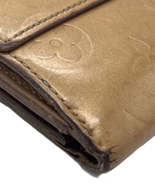 LOUIS VUITTON（ルイ ヴィトン）LOUIS VUITTON (ルイ ヴィトン) ポルト モネ・ビエ カルト クレディ 3つ折り財布　ヴェルニ ブロンズ サイズ:-の古着・服飾アイテム