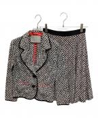 Regina Romanticoレジィーナロマンティコ）の古着「総柄セットアップ」｜ブラック×ホワイト