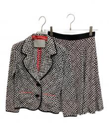 Regina Romantico（レジィーナロマンティコ）の古着「総柄セットアップ」｜ブラック×ホワイト