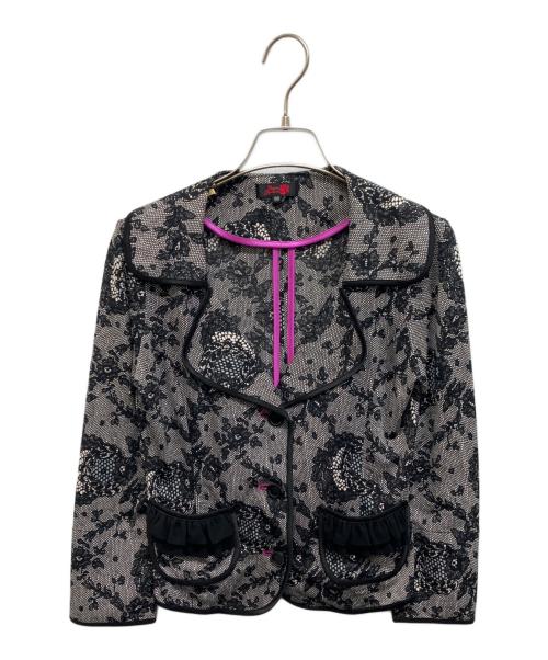 Regina Romantico（レジィーナロマンティコ）REGINA ROMANTICO (レジィーナロマンティコ) 総柄セットアップ ブラック サイズ:36の古着・服飾アイテム