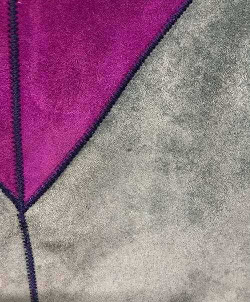 LOUIS VUITTON（ルイ ヴィトン）LOUIS VUITTON (ルイ ヴィトン) パッチワークスウェードスカート パープル サイズ:SIZE 36の古着・服飾アイテム