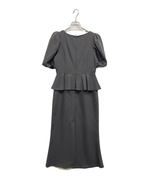 etre loin（エトルワン）etre loin (エトルワン) Sheer embroidered puff sleeve dress グレー サイズ:Mの古着・服飾アイテム