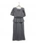 etre loin（エトルワン）の古着「Sheer embroidered puff sleeve dress」｜グレー