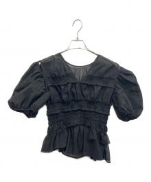 MAISON SPECIAL（メゾンスペシャル）の古着「2way Sleeve Ruffle Blouse」｜ブラック