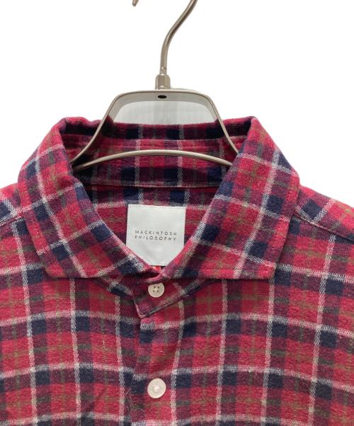 MACKINTOSH PHILOSOPHY（マッキントッシュ フィロソフィー）MACKINTOSH PHILOSOPHY (マッキントッシュ フィロソフィー) チェックシャツ レッド サイズ:38の古着・服飾アイテム