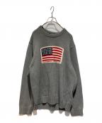 POLO JEANS CO.ポロジーンズカンパニー）の古着「星条旗ニット」｜グレー