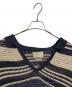 中古・古着 YOKE (ヨーク) BORDER MESH KNIT SKIPPER POLO SHIRT ネイビー×アイボリー サイズ:4：10000円
