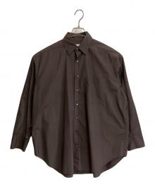 beautiful people（ビューティフルピープル）の古着「finx typewriter big tuck over shirt」｜ブラウン
