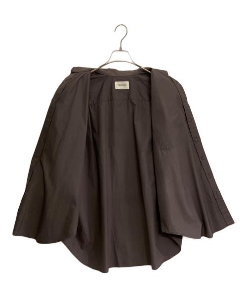 beautiful people（ビューティフルピープル）beautiful people (ビューティフルピープル) finx typewriter big tuck over shirt ブラウン サイズ:36の古着・服飾アイテム