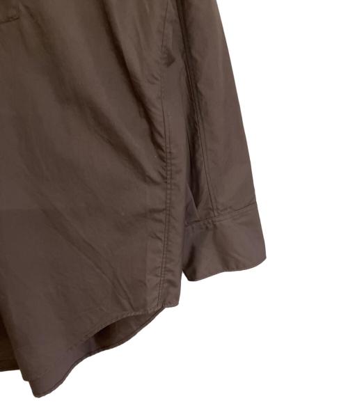 beautiful people（ビューティフルピープル）beautiful people (ビューティフルピープル) finx typewriter big tuck over shirt ブラウン サイズ:36の古着・服飾アイテム