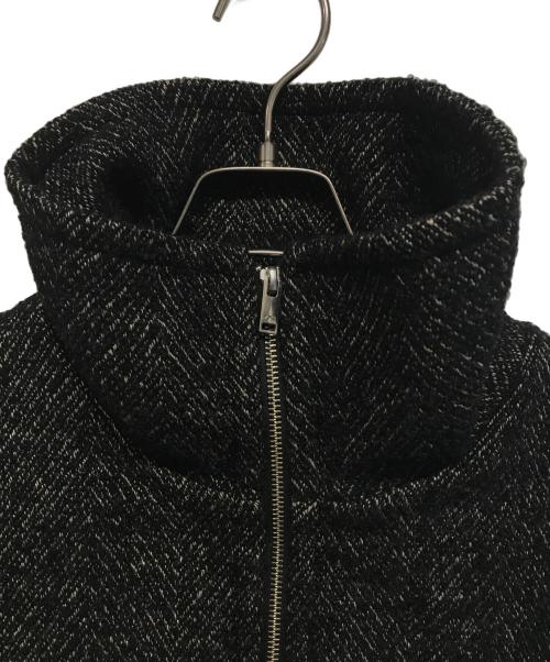 YOKE（ヨーク）YOKE (ヨーク) TWEED STAND COLLAR ZIP BLOUSON（ツイード スタンドカラー ジップ ブルゾン） ブラック サイズ:SIZE 3の古着・服飾アイテム