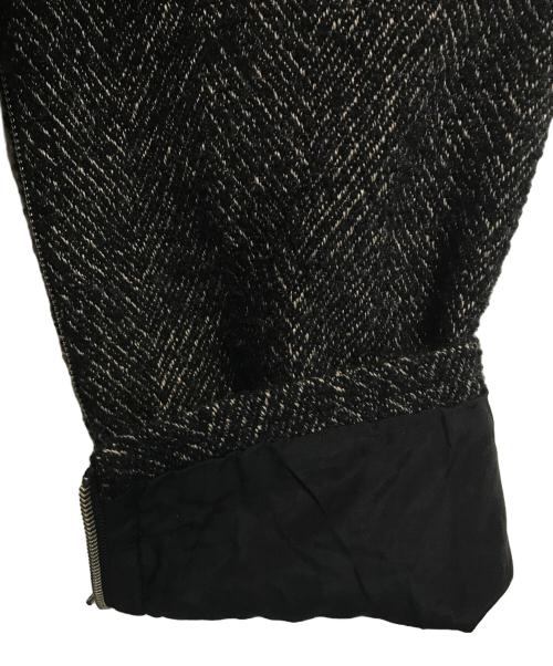 YOKE（ヨーク）YOKE (ヨーク) TWEED STAND COLLAR ZIP BLOUSON（ツイード スタンドカラー ジップ ブルゾン） ブラック サイズ:SIZE 3の古着・服飾アイテム