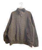 AURALEEオーラリー）の古着「ALPACA WOOL SILK TWEED ZIP BLOUSON」｜グレー