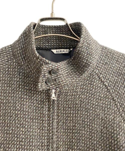 AURALEE（オーラリー）AURALEE (オーラリー) ALPACA WOOL SILK TWEED ZIP BLOUSON グレー サイズ:3の古着・服飾アイテム