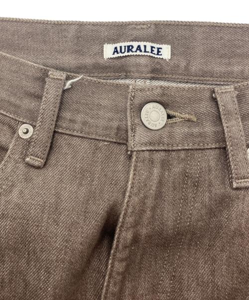 AURALEE（オーラリー）AURALEE (オーラリー) HARD TWIST BROWN DENIM WIDE PANTS　A23AP03MD ブラウン サイズ:30の古着・服飾アイテム
