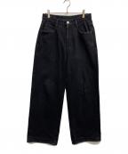 NAKEDGAUGEネイキッドゲージ）の古着「ONE WASH BLACK DENIM ASHLEY JEANS」｜ブラック