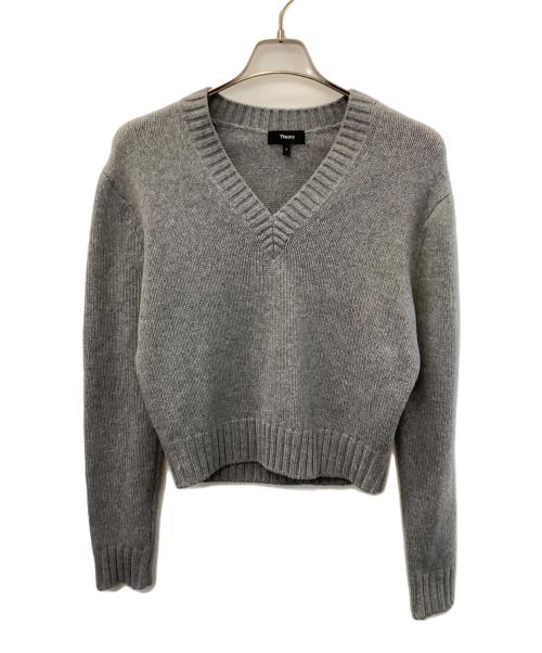 theory（セオリー）theory (セオリー) ウールカシミヤVネックニット グレー サイズ:Sの古着・服飾アイテム