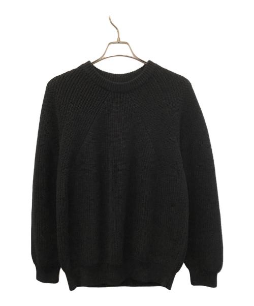 BATONER（バトナ―）BATONER (バトナ―) UNITED ARROWS (ユナイテッドアローズ) シグネチャークルーネックニット ブラック サイズ:3の古着・服飾アイテム