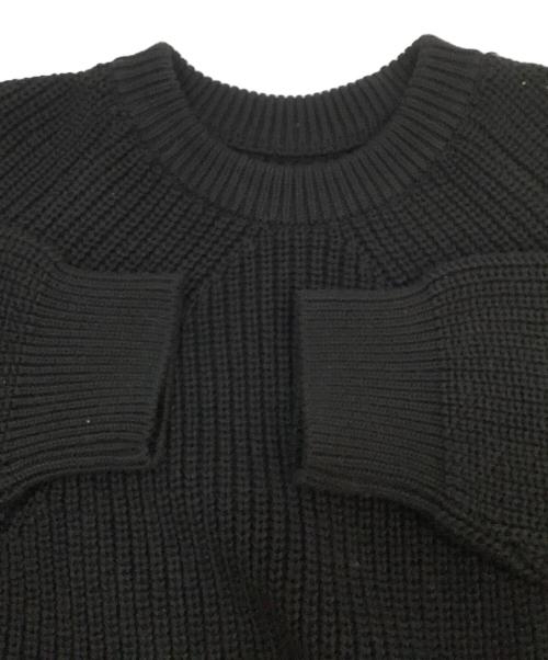 BATONER（バトナ―）BATONER (バトナ―) UNITED ARROWS (ユナイテッドアローズ) シグネチャークルーネックニット ブラック サイズ:3の古着・服飾アイテム