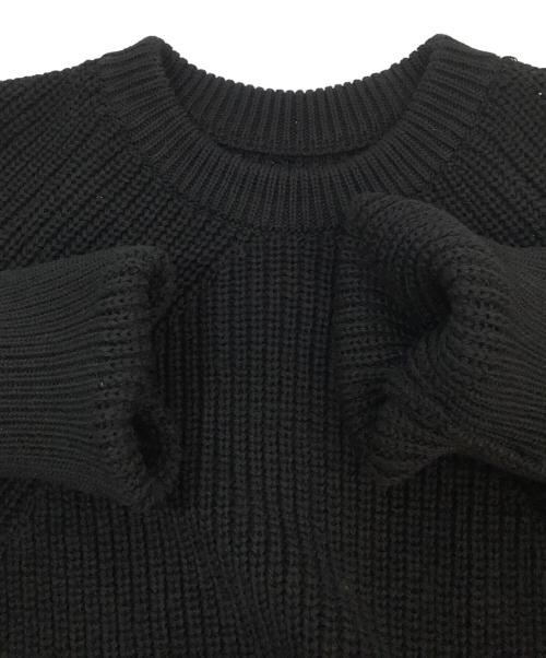 BATONER（バトナ―）BATONER (バトナ―) UNITED ARROWS (ユナイテッドアローズ) シグネチャークルーネックニット ブラック サイズ:3の古着・服飾アイテム