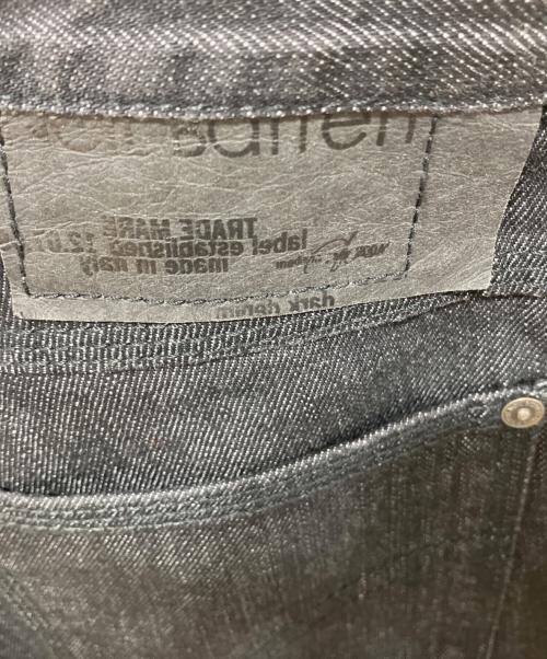 NEIL BARRETT（ニールバレット）NEIL BARRETT (ニールバレット) シルバーペイントデニムパンツ ブラック サイズ:W31の古着・服飾アイテム