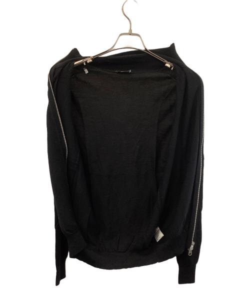 DIOR HOMME（ディオール オム）DIOR HOMME (ディオール オム) double zip drivers knit ブラック サイズ:Freeの古着・服飾アイテム