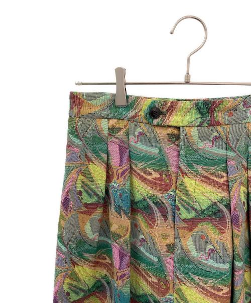 CABAN（キャバン）CABAN (キャバン) マルチジャカード 2タックスカート グリーン サイズ:Sの古着・服飾アイテム