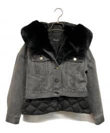 Diagram（ダイアグラム）の古着「エコファーデニムコンビジャケット ダウンライナー 3WAY」｜ブラック