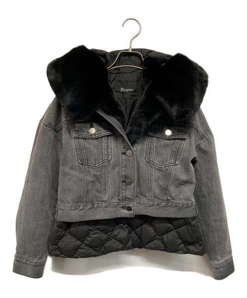 Diagram（ダイアグラム）Diagram (ダイアグラム) エコファーデニムコンビジャケット ダウンライナー 3WAY ブラック サイズ:36の古着・服飾アイテム