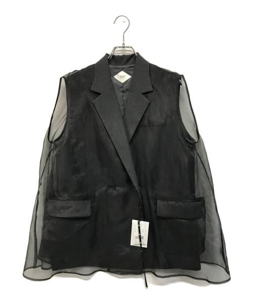 Ameri（アメリ）AMERI (アメリ) オーガンジードッキングベスト ブラック サイズ:S 未使用品の古着・服飾アイテム