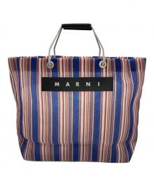 MARNI（マルニ）の古着「フラワーカフェトートバッグ」｜ブルー