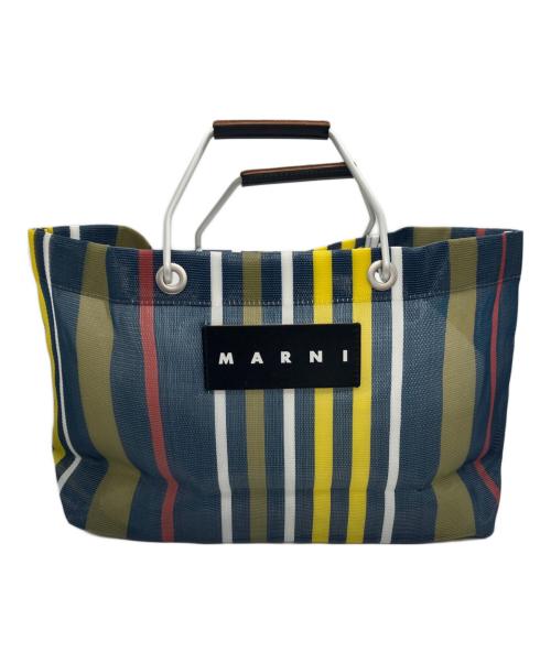 MARNI（マルニ）MARNI (マルニ) フラワーカフェトート ネイビー サイズ:下記参照の古着・服飾アイテム