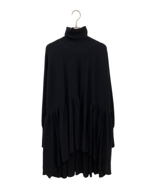 Curensology（カレンソロジー）Curensology (カレンソロジー) ハイネックギャザーニット ブラック サイズ:Fの古着・服飾アイテム