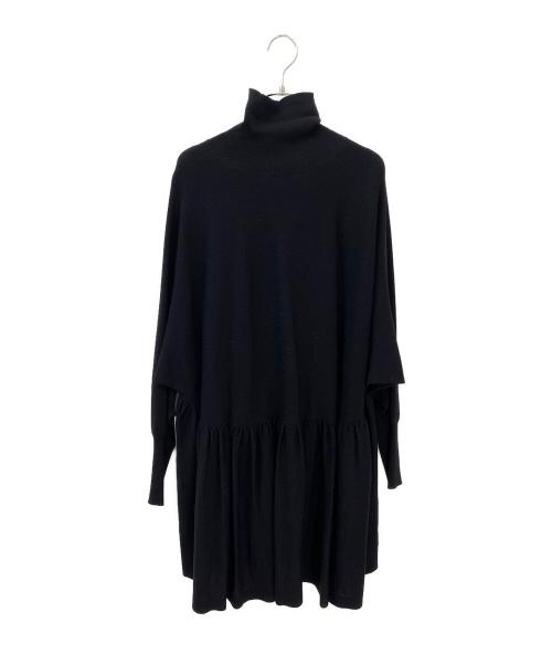 Curensology（カレンソロジー）Curensology (カレンソロジー) ハイネックギャザーニット ブラック サイズ:Fの古着・服飾アイテム